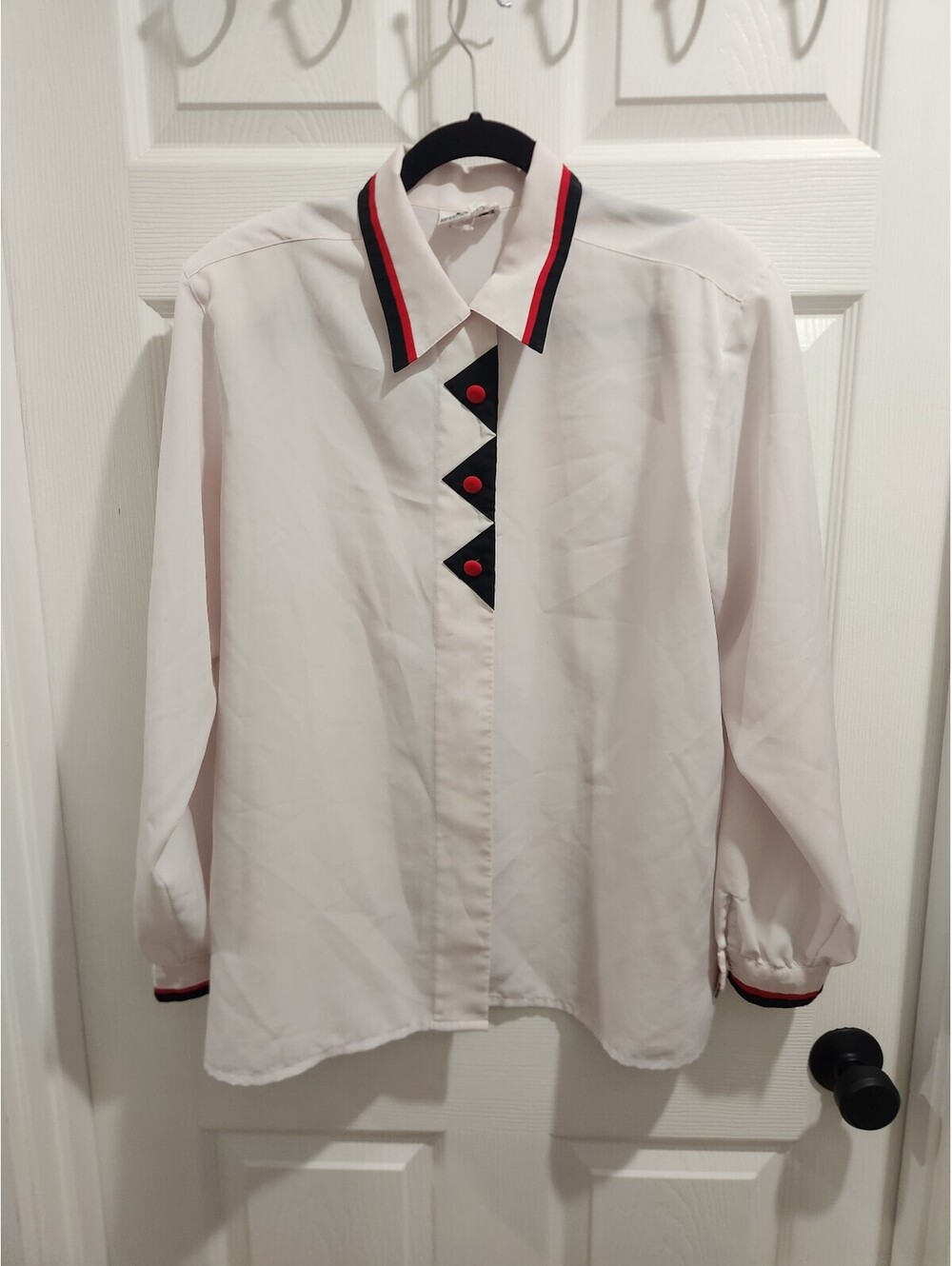 Vintage Joyce 70s/80s Geometric Colorblock Long Sleeve Button-Up Shirt Size 16